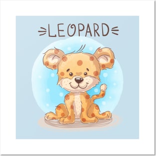 leopard cartoon Posters and Art